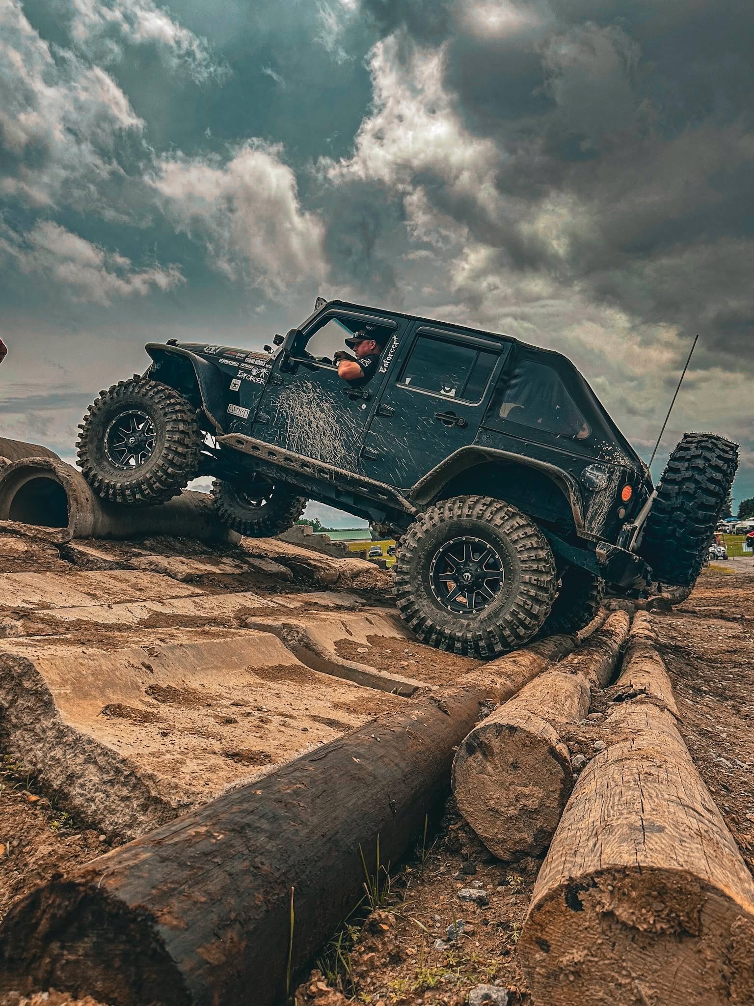 Jeep Wrangler JK front end with Fuel Off-Road wheels and Mickey Thompson tires