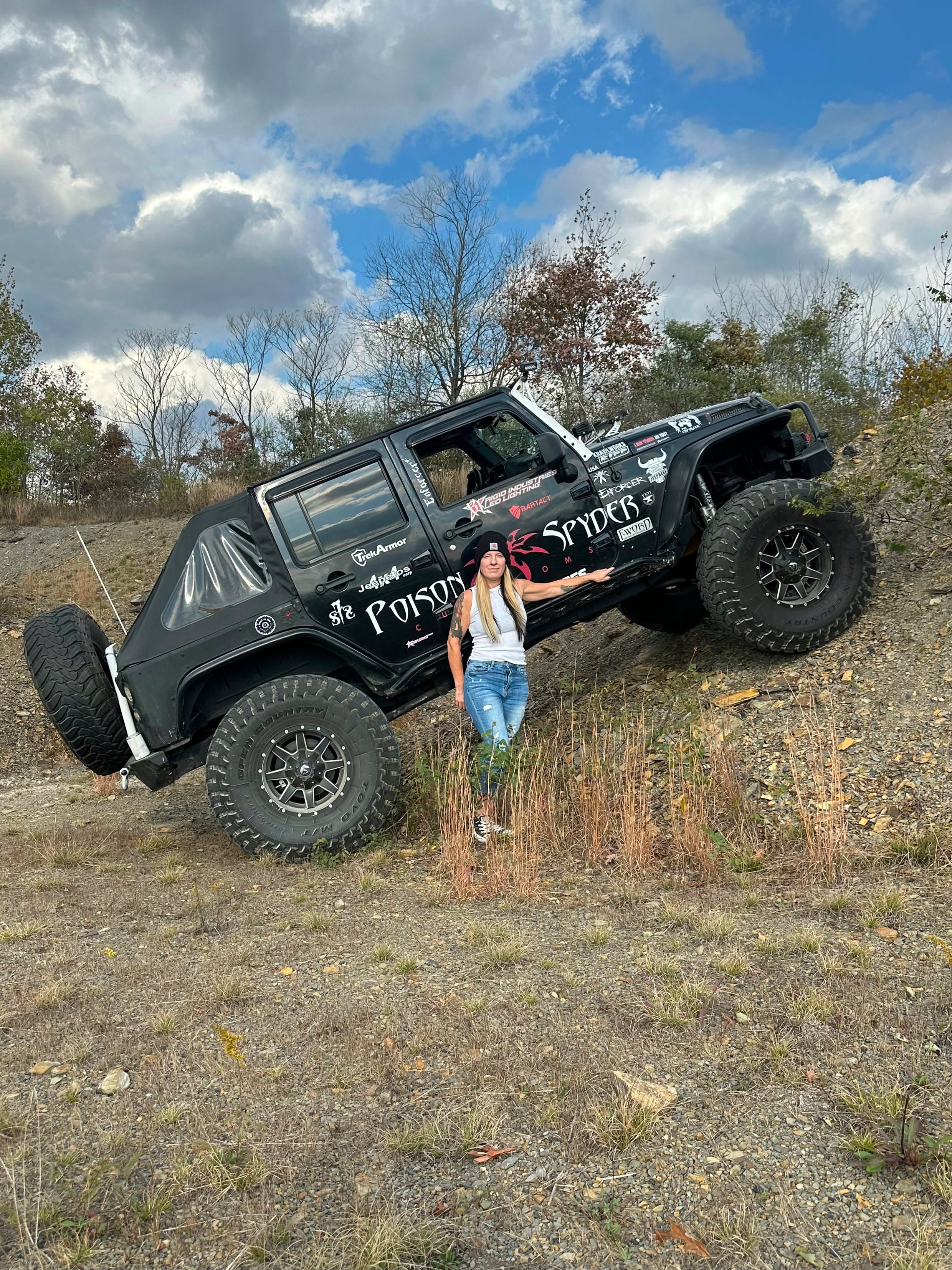 Enforcer, a Jeep Wrangler JK with Poison Spyder Brawler armor, build detail