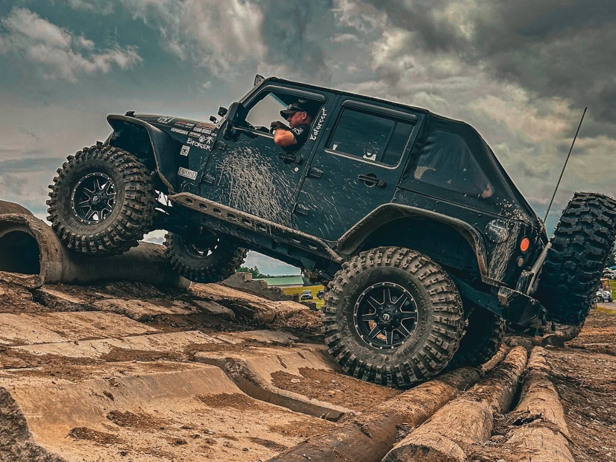 Jeep Wrangler JK front end with Fuel Off-Road wheels and Mickey Thompson tires